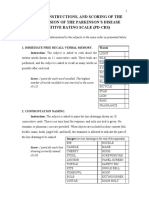 Parkinson Disease Cognitive Rating Scale - PD-CRS PDF