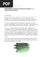 MAN B&W's Dual Fuel Marine Engine A General Overview