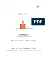 Business Plan: MBA (Master of Business Administration)