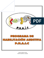 Programa Habilitacion Auditiva PHAIC Explicacion