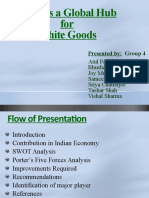 India As A Global Hub For White Goods: Presented By: Group 4