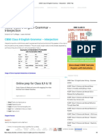 CBSE Class 8 English Grammar - Interjection - CBSE Tuts