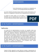 CIF de Planta y Departamento