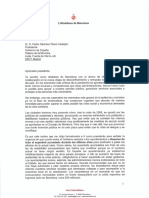 Carta de Ada Colau A Pedro Sánchez