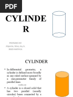 Cylinde R: Prepared By: Alipante, Mary Joy A. Bsed-Math1A