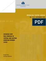 Working Paper Series: Exchange Rate Pass-Through in Central and Eastern European Member States