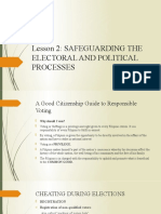 Lesson 2: Safeguarding The Electoral and Political Processes