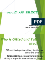 Gifted and Talented: Joshua Curativo Christine Joyce Cortez