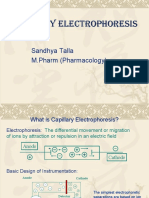 Capillary Electrophoresis: Sandhya Talla M.Pharm (Pharmacology)