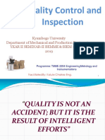 Lect - Metrology of Quality Control and Inspection