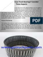 Need To Purchase Truck Bearings Consider These Aspects