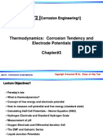 Thermodynamics: Corrosion Tendency and Electrode Potentials Chapter#3