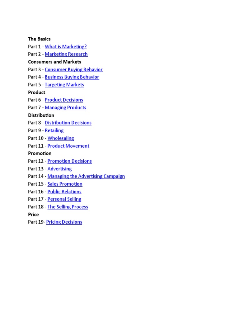 Comprehensive Guide to Marketing Basics | PDF