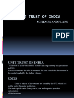 Unit Trust of India: Schemes and Plans