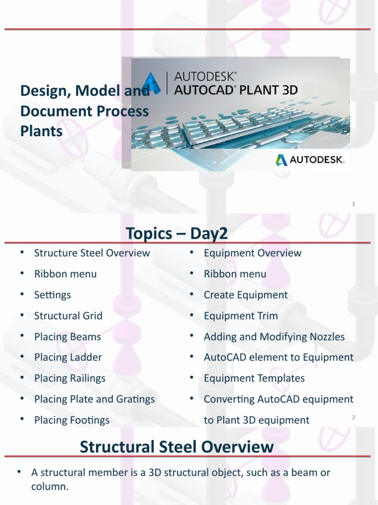 AutoCAD Plant 3D Equipment Modeling Guide | PDF | Structural Steel | Pump