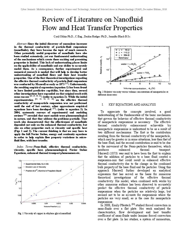 Nanofluid literature review image