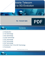 Mobile Telecom 1G To 5G Evolution: Seminar