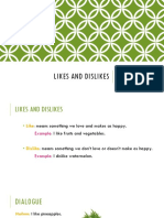 Likes and Dislikes: Grade 1 English