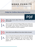 Memo Pundits: Faqs For Online Memorial Course