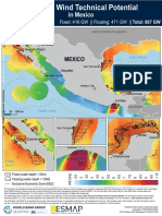 Technical Potential For Offshore Wind in Mexico Map