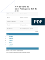 Decisión nº 01 de Corte de Apelaciones de Portuguesa