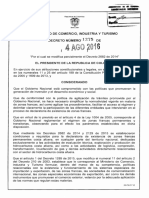 Decreto 1275 Del 04 de Agosto de 2016