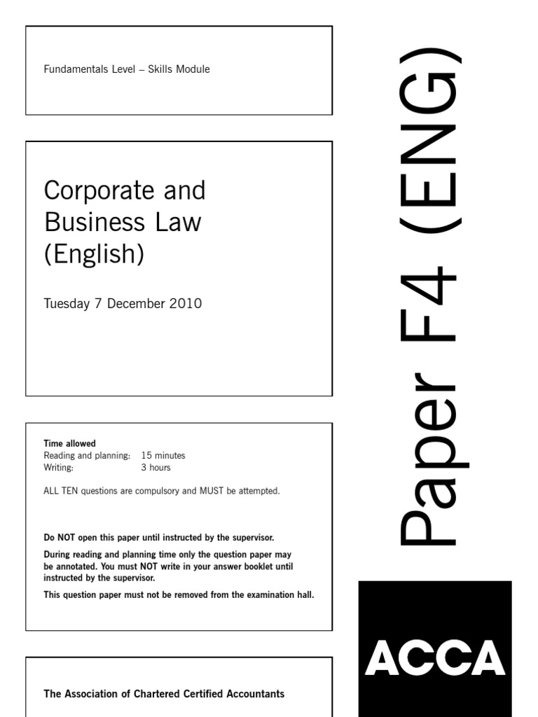 Corporate and Business Law Exam Guide | PDF