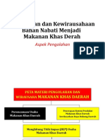 B. Penerapan Sistem Produksi Makanan Khas Daerah Berdasarkan Daya Dukung Daerah