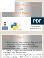 Power Point Presentation On Topic: Python: Submitted By: Himani Kathal