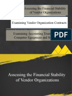 Assessing The Financial Stability of Vendor Organizations Examining Vendor Organization Contracts