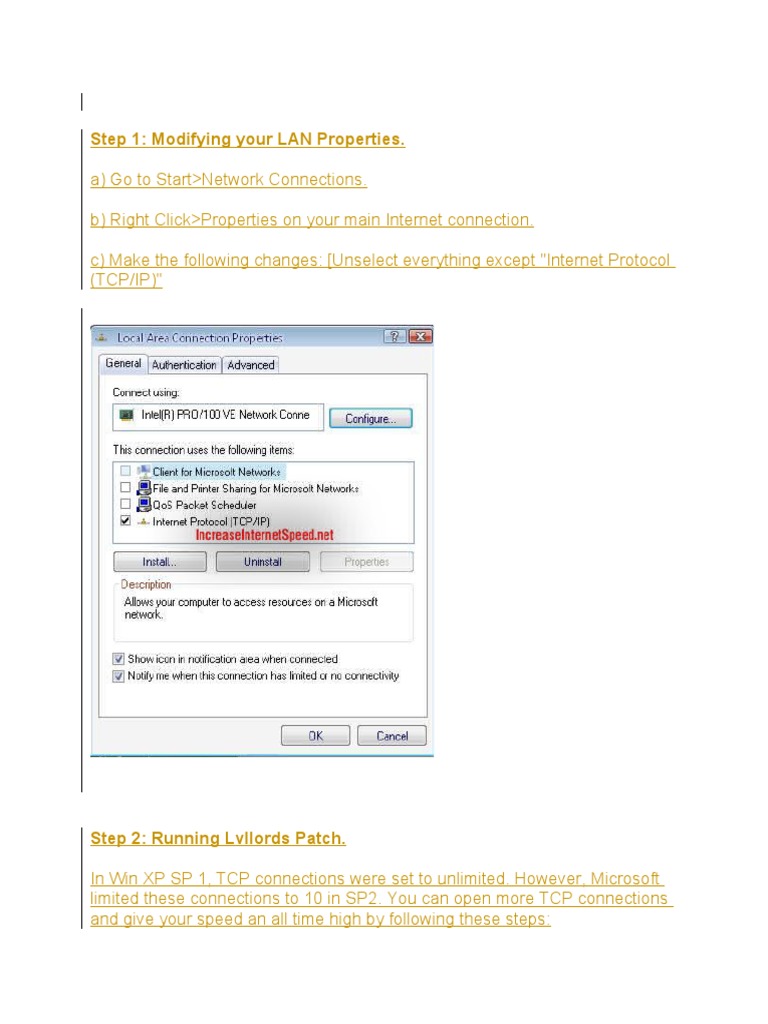 3 Step To Speed Up Internet | PDF | Business