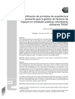 Identificación de Principios de Arquitectura Empresarial para La Gestión de Factores de Impacto en Entidades Públicas Colombianas Utilizando TOGAF