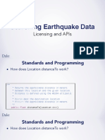 Searching Earthquake Data: Licensing and Apis