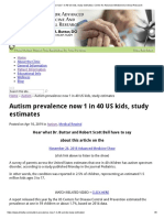 Autism Prevalence Now 1 in 40 US Kids, Study Estimates - Center For Advanced Medicine & Clinical Research