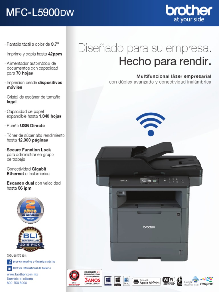 Brochure mfc-l5900dw | PDF | Impresora (Computación) | Escáner de imagen
