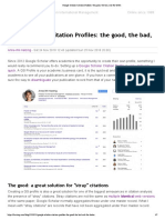 Google Scholar Citation Profiles - The Good The Bad and The Better