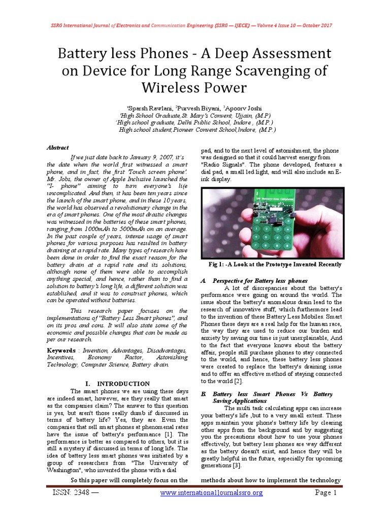 Battery Less Smartphones: A Comprehensive Review | PDF | Voice Over Ip ...