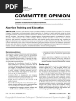 Committee Opinion: Abortion Training and Education