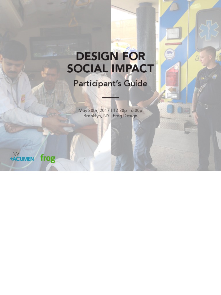 Design for Social Impact Workshop Guide | PDF | Reproductive Health | Wash
