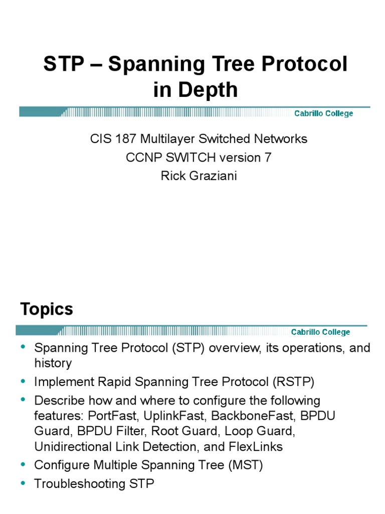 Understanding Spanning Tree Protocol | PDF | Networking Standards ...
