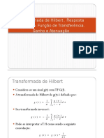 Transformada de Hilbert - Resposta No Tempo - Funcao de Transferencia - Ganho e Atenuacao