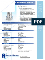 HS-100 Series Vibration Sensor: Braided Cable, 100mv/g Industrial Accelerometer