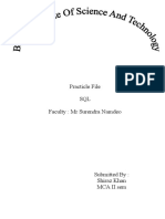 Practicle File SQL Faculty: MR Surendra Namdeo