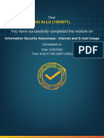 Information Security Awareness - Internet and E-Mail Usage - Completion - Certificate