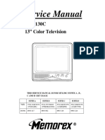 Service Manual: MT1130C 13" Color Television