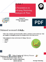 A Presentation On Developing Marketing Strategies & Plans: Balanced Scorecard Slide 1