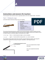 Mechanics Checkpoint Task Teacher Instructions PDF