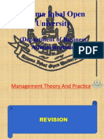 Lec 11 Management Theory and Practice