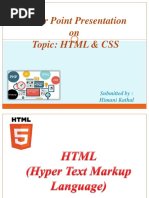 HTML and Css