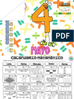 Calendario Matematico Mayo